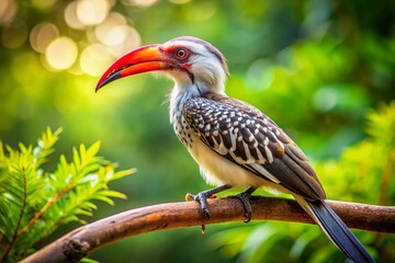 Red-Billed Hornbill Bird Wildlife Photography - Majestic African Bird in Nature