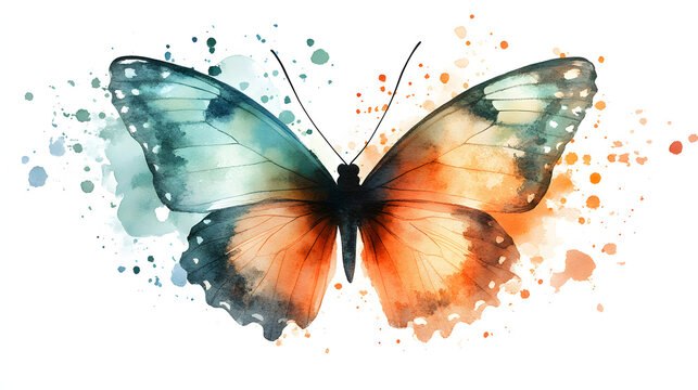 A delicate and detailed illustration of a butterfly, perfect for nature-themed designs and artistic projects
