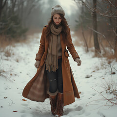 Boho Winter Woman