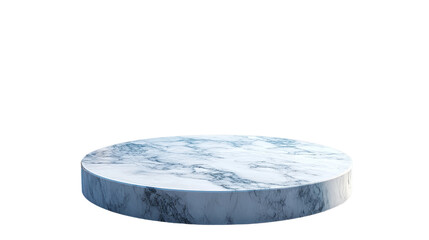 Round podium isolated on white background for product display mockup design