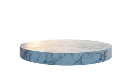 Round podium isolated on white background for product display mockup design