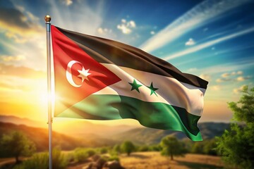 Jordan Independence Day: May 25th National Celebration Background Banner Poster