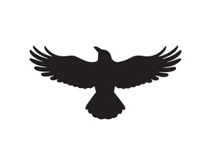 Crow silhouette vector art eps 