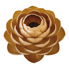 Layered Rose in Metallic Gold Finish