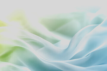 Fototapeta premium Light blue and white background, light green and light blue gradient soft edges, blurred foreground.