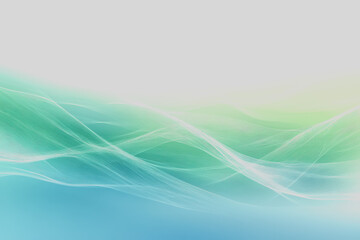Fototapeta premium Light blue and white background, light green and light blue gradient soft edges, blurred foreground.