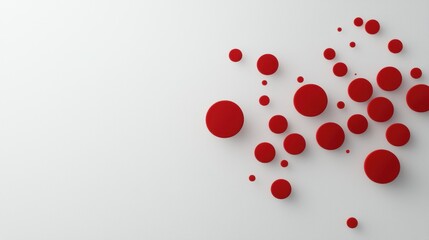 A white background with red dots scattered all over it