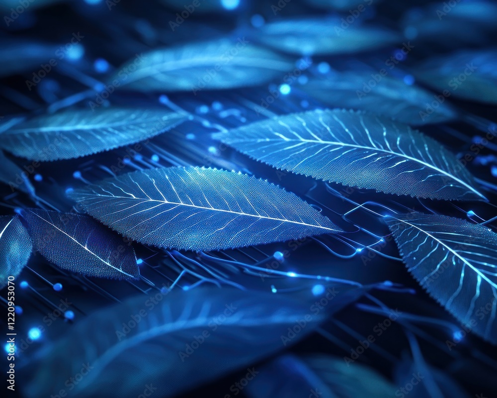Poster explore a futuristic internet awareness campaign poster concept with protective digital leaves safeg