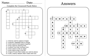 Printable Crossword Puzzle: Brain-Boosting Educational Word Game