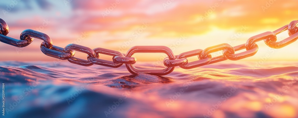 Aufkleber explore the abstract freedom concept with flowing encrypted chains, showcasing online privacy and di