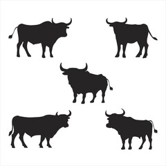 Elegant Bull Silhouette Set Design