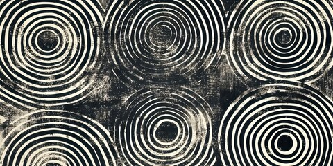 Black and white image of circles