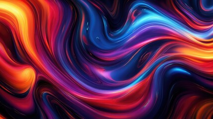 Obraz premium Liquid abstracts swirling in vibrant motion