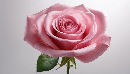 pink rose isolated on white
