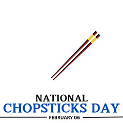 National Chopsticks Day. Chopsticks with bowl vector illustration. 

