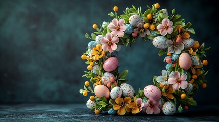 Obraz premium Happy Easter concept. Preparation for holiday. Colorful Easter eggs on white background. Frame background with easter eggs with copy space for text.