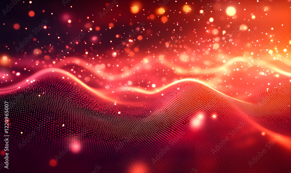 Wall mural data waves. modern neon abstract backdrop. virtual ciberspace. technology background. web design ill