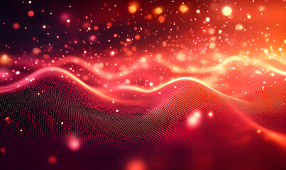 Fototapeta premium Data waves. Modern neon abstract backdrop. Virtual ciberspace. Technology background. Web design illustration.