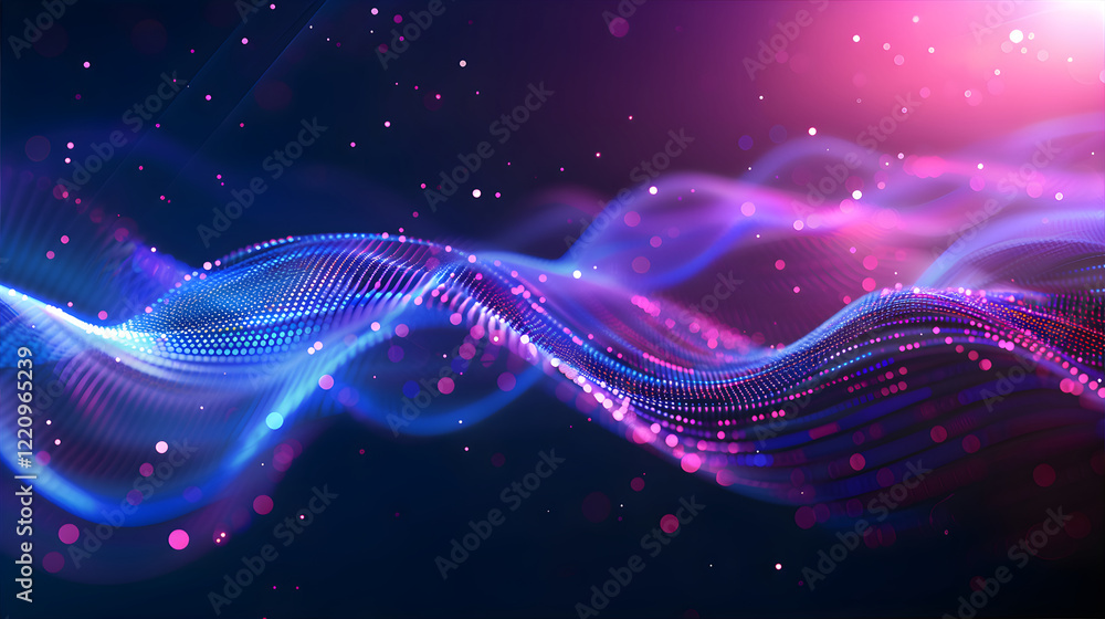Poster data waves. modern neon abstract backdrop. virtual ciberspace. technology background. web design ill
