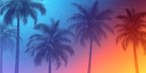 Tropical Sunset Palette: Vibrant Gradient with High-Saturation Appeal
