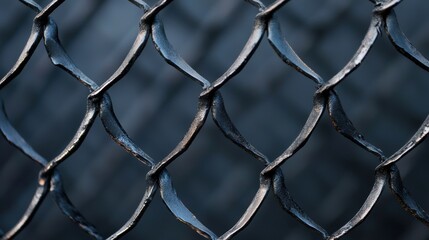 Fototapeta premium A close up of a metal fence with a lot of detail