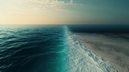 A serene ocean meets deserted beach  capturing the fleeting nature of time and life s challenges