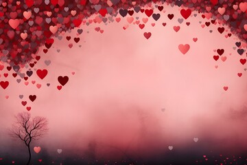 Obraz premium A charming background texture featuring delicate hearts and warm pastel colors creates a perfect atmosphere for Valentine's Day celebrations. It's a lovely canvas for expressing affection and romance.