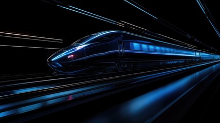 Speed Train Blurred Lights