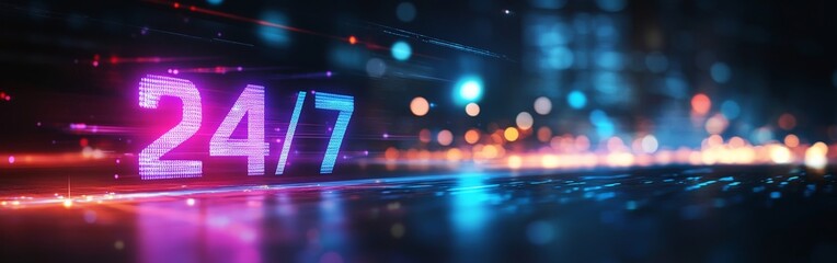 24/7 Digital Network with Futuristic Design