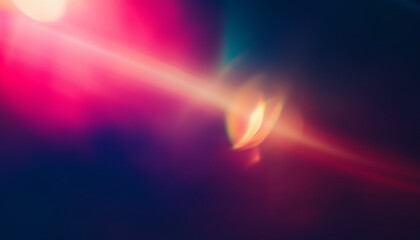 Fototapeta premium Colorful Abstract Light with Bokeh Effects and Radiant Gradient in Red, Pink, and Yellow on Dark Background 