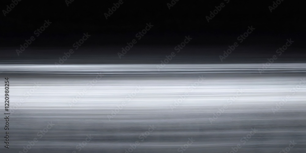 Poster gradient lines in white and gray stretching horizontally across deep black, representing minimalist 
