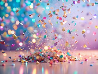 Minimalist Confetti Studio Photo Session: Elegant and Airy Images