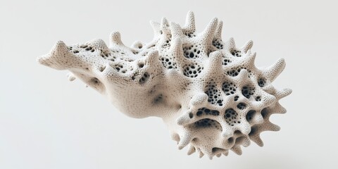 Naklejka premium Intricate 3D Rendered Fungal Spore Structure with Unique Texture
