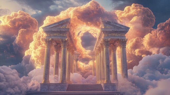 Majestic mount olympus  a casino inspired slot theme with marble columns and divine glow