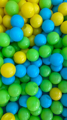 Bright Colorful Plastic Balls In A Play Area, Captured Indoors, Represent Fun And Recreation, Ideal For Childcare Centers, Party Supplies, Kids' Activities, Or Family Entertainment Promotions.