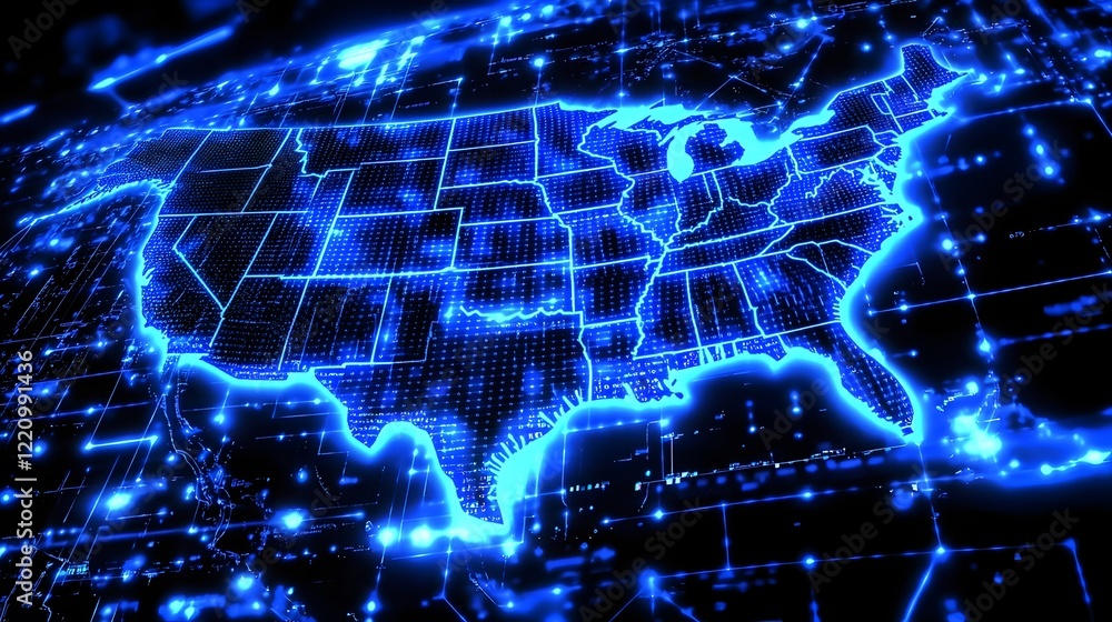 Poster secure digital infrastructure encrypted connections safeguarding america s cyber defense systems