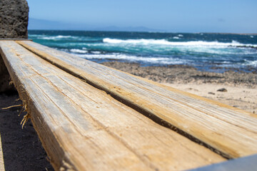 Fototapeta premium wooden pier on the beach