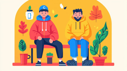 Fototapeta premium Youth Violent Crime, A youth stands confidently over a victim after a robbery, capturing the tension and drama in a high-fidelity image.