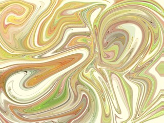 Obraz premium Abstract Swirl Soft Green Yellow Orange Background