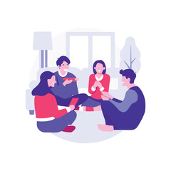 Group of Friends Laughing Together in a Cozy Outdoor Gathering