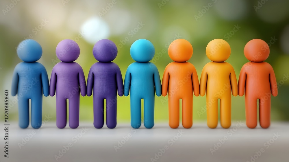 Poster Visual representation of diverse employees working together in a supportive and innovative workplace environment emphasizing the concepts of inclusive equal opportunities