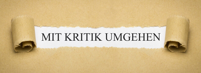 Mit Kritik umgehen