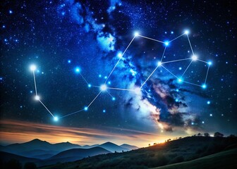 Night Sky Libra Constellation Photography: Celestial Scales in Starry Darkness