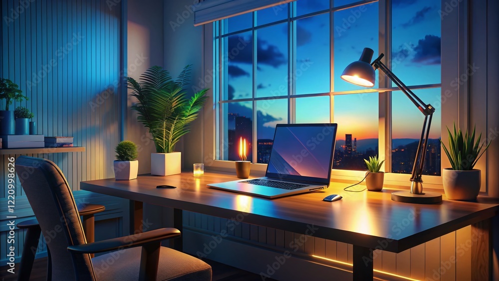 Poster night study setup: e-learning computer configuration for online courses