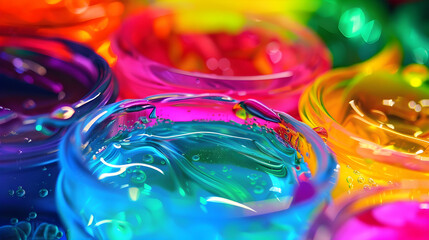 Fototapeta premium Different vivid colors all mixing together 