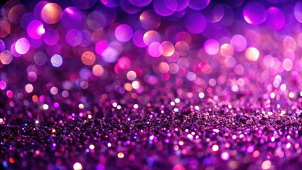 Sparkling Purple Glitter Texture Background: Shimmering Festive Design