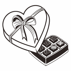 Chocolate Day vector silhouette black design white background