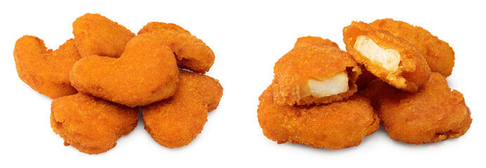 nuggets isolated on white background. clipping path