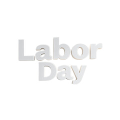 Labor Day text without background