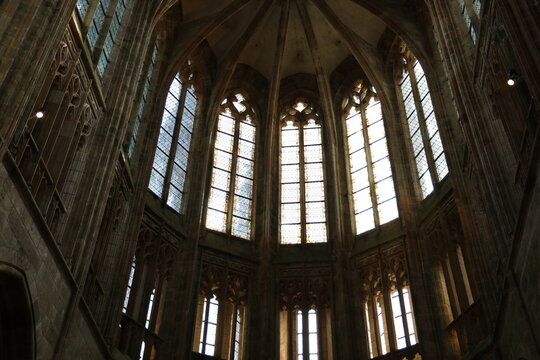 Mont-Saint-Michel church windows